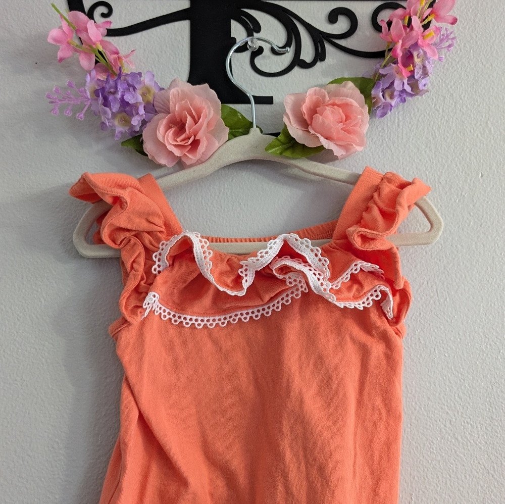 Janie and Jack Coral Ruffle Tank Top